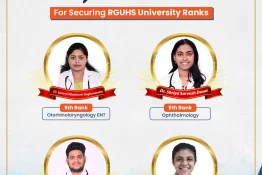 Congratulations to our outstanding achievers from Navodaya Medical College for securing prestigious RGUHS University Ranks! 