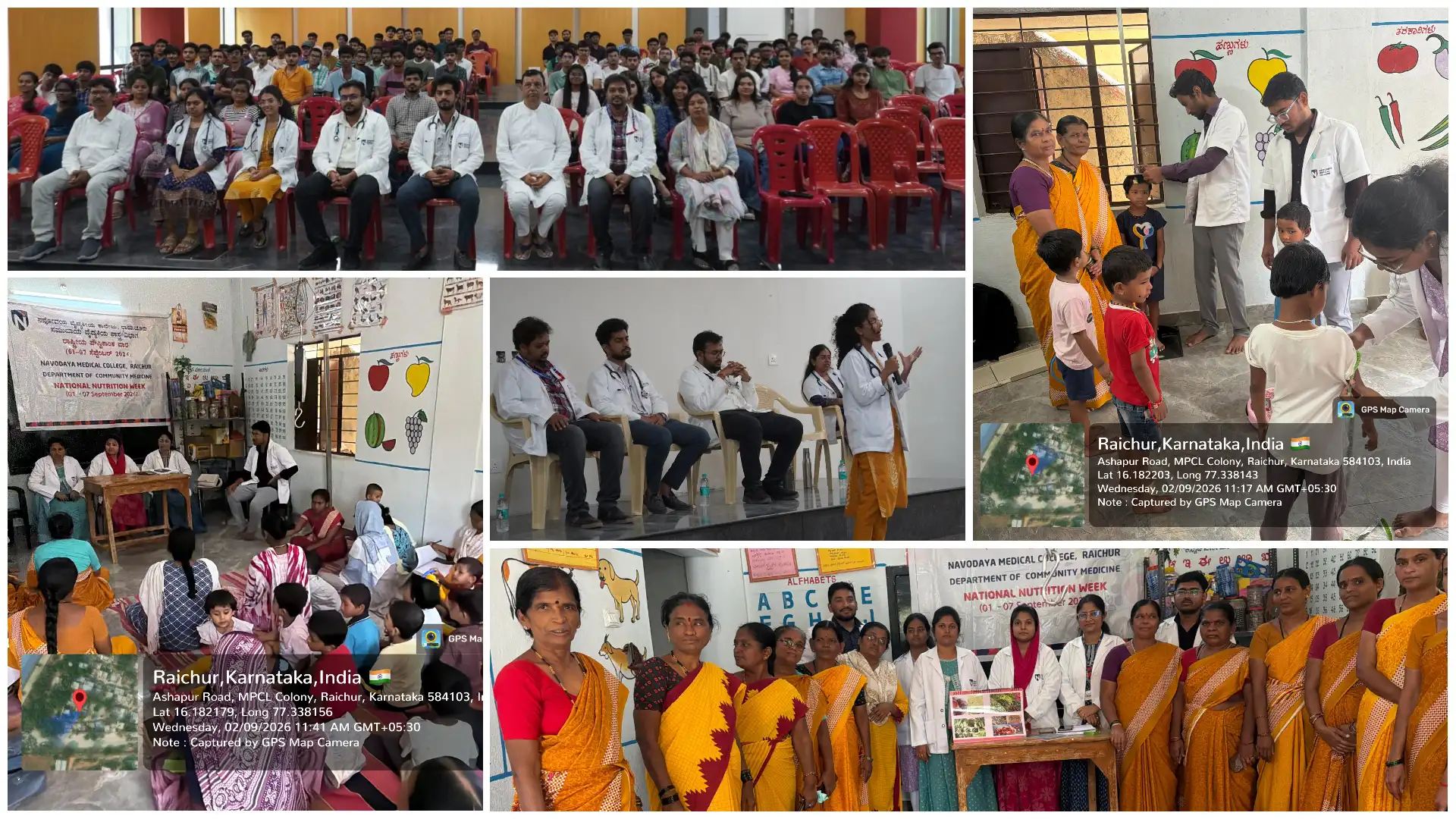 National Nutrition Week Celebration | Department of Community Medicine | Navodaya Medical College, Raichur